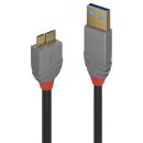 0.5m USB 3.0 Typ A an Micro-B Kabel, Anthra Line (Lindy...