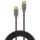 1m USB 2.0  Typ C Kabel, 60W PD, Anthra Line
