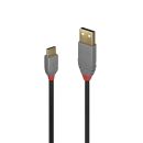 2m USB 2.0  Typ A an C Kabel, Anthra Line