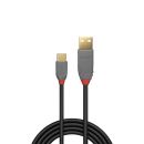 2m USB 2.0  Typ A an C Kabel, Anthra Line