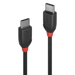 0,5m USB 3.1 Typ C Kabel 3A, Black Line (Lindy 36905)