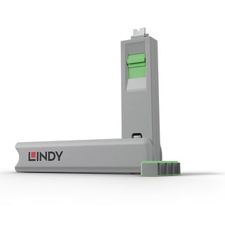 USB Typ C Port Schloss, grn (Lindy 40426)